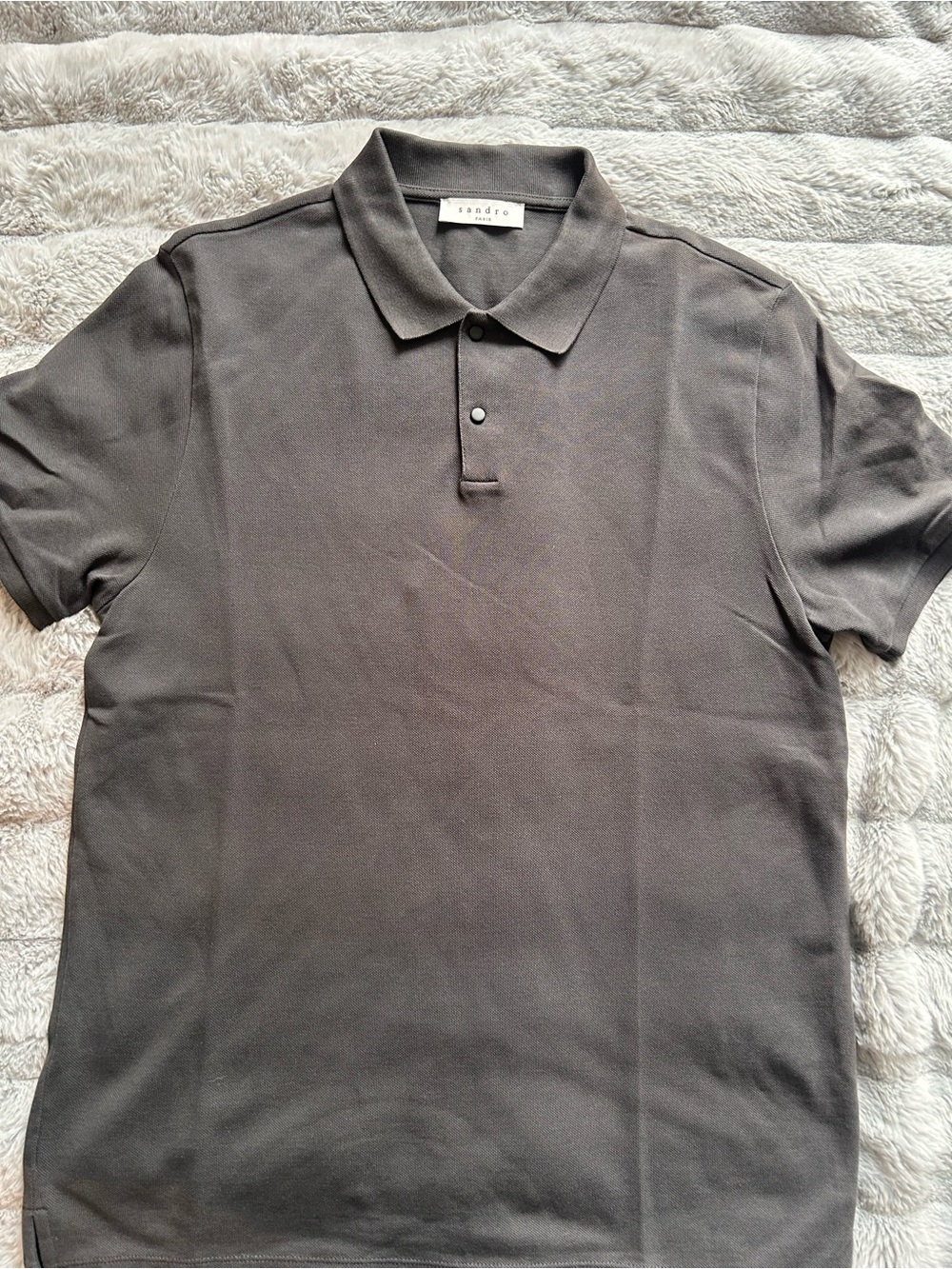 Sandro Men's Charcoal Gray Polo Shirt